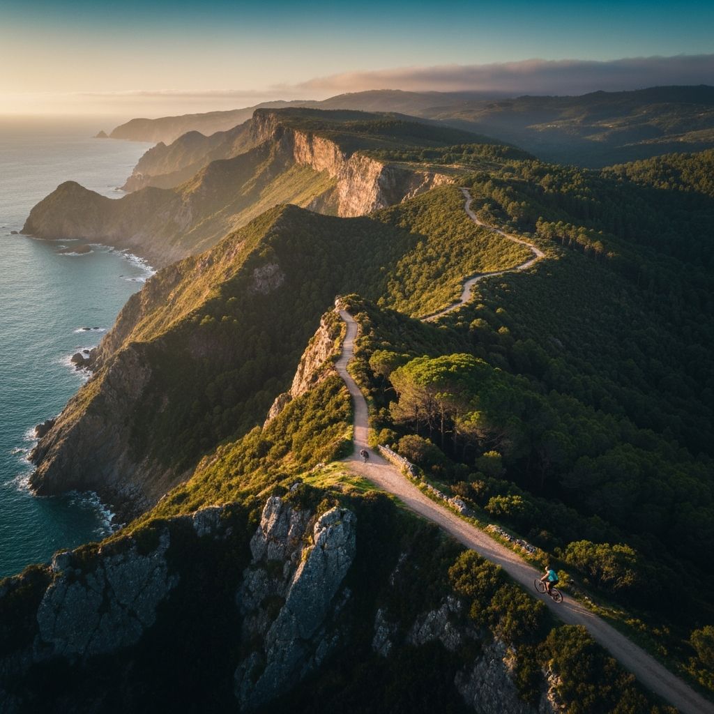 Portugese bergen en kustlijn
